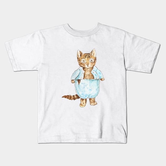 Tom Kitten Peter Rabbit  Beatrix Potter Kids T-Shirt by colorandcolor